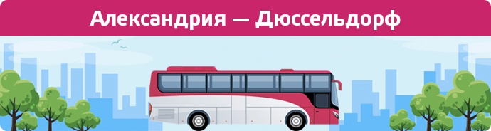 Заказать билет на автобус Александрия — Дюссельдорф